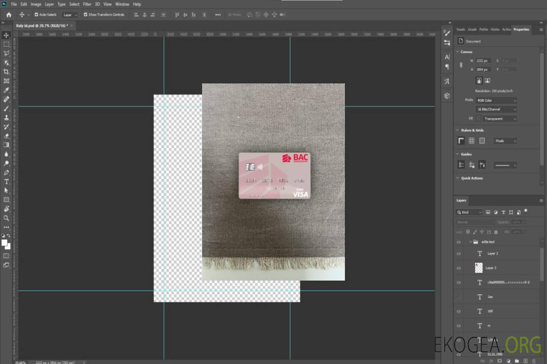 Nicaragua BAC Credomatic visa carte de débit photolook avant template Nicaragua BAC Credomatic visa carte de débit photolook avant template